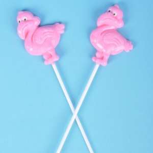 Flamingo Character Lollipops (1 dz) Grocery & Gourmet Food