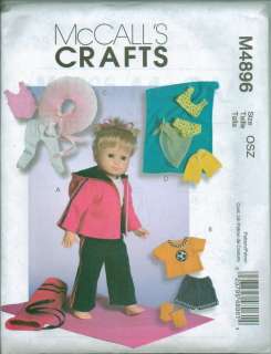 McCalls American Girl 18 Doll Clothes Sewing Pattern  