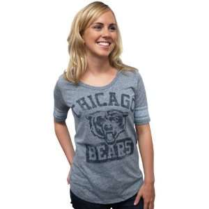  Chicago Bears Womens True Vintage Distressed Tri Blend T 