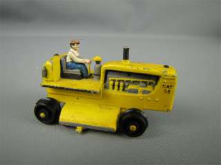 Vintage Matchbox Lesney Caterpillar Tractor #8 Yellow  