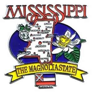  Mississippi Magnet 2D State Map Case Pack 72 Sports 