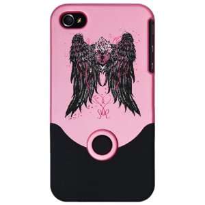   or 4S Slider Case Pink Heart Locket with Wings 