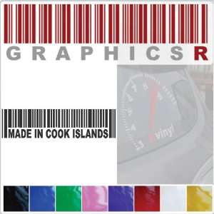 Sticker Decal Graphic   Barcode UPC Pride Patriot Made In Cook Islands 