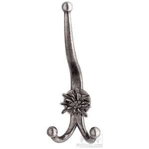 Siro cabinet hardware   edelweiss collection antique silver coat hook