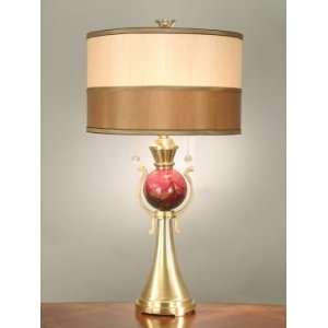  Dale Tiffany Pink Flamingo Table Lamp with Antique Brass 