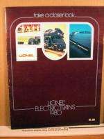 Train Catalog Lionel Electric Trains 1980  