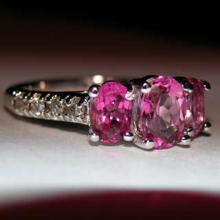 1,399 NWT TESTED PINK TOPAZ & DIAMOND SOLID 14KT GOLD HIGH QUALITY 