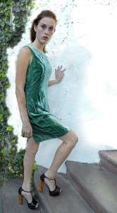   Jessica McClintock VELVET Deep V Peek a Boo PROM Mini Dress M  