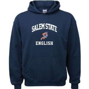  Salem State Vikings Navy Youth English Arch Hooded 