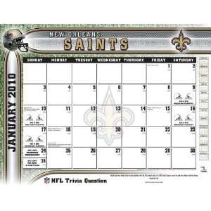  New Orleans Saints 2010 22 x 17 Inch Desk Calendar   New Orleans 
