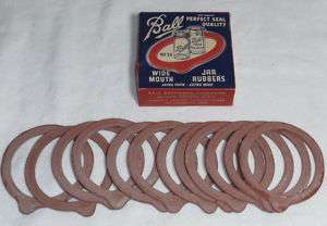 Box of 12 Ball Wide Mouth Jar Rubbers Unused  
