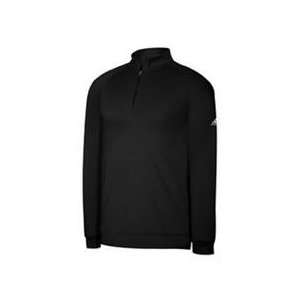  Adidas 3 Stripes Half Zip Sweater   Black/White   X Large 