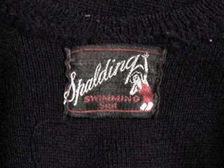 Vintage Swimsuit Wool Ladies Spalding 1920S  