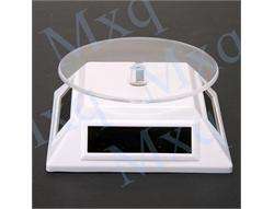New White Solar Rotating Display Stand Turn Table Plate  