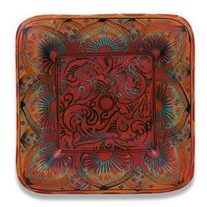    Handmade Tramonto Square Platter From Italy