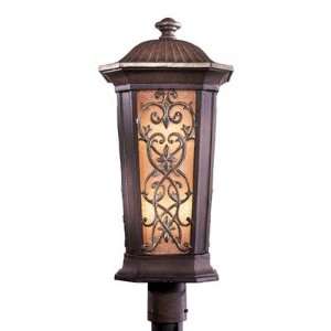   McClintock Outdoor Post Lantern in Ravello Bronze with Gold Highlights