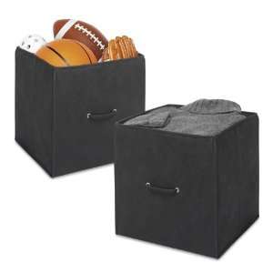  Whitmor Collapsible Cube, Black 2 Pack