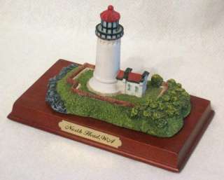 North Head Lighthouse Washington Wood Base Scale Model Miniature Resin 
