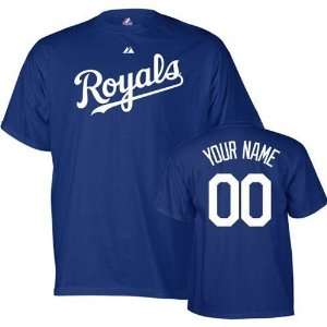  Kansas City Royals Custom Name and Number T Shirt (Blue 