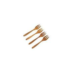  Highbury Teak Forks   Set of 4 Flatware Cookware