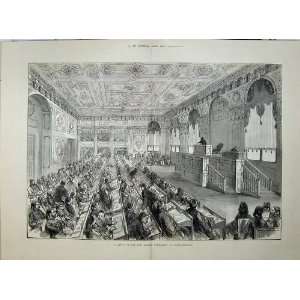  1877 Men Meeting New Turkish Parliament Constantinople 