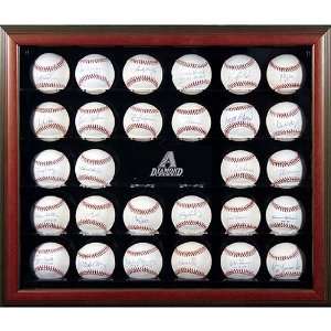   Memories Arizona Diamondbacks 30 Ball Brown Wood Baseball Display Case
