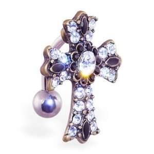  Reversed jeweled gothic cross Jewelry