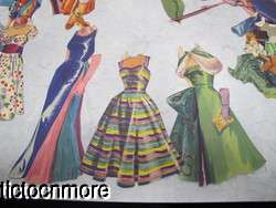 VINTAGE PAPER DOLL DRESS UP PLAY SET PIPER LAURIE GLAMOUR CLOTHES 