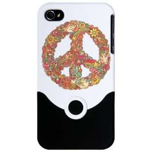  iPhone 4 or 4S Slider Case White Peaceful Peace Symbol 
