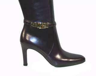 NEW Authentic GUCCI Viloet High Heel Buckle Boots 10  