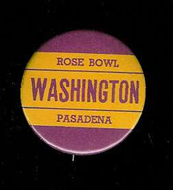 1960 Washington Huskies Rose Bowl button pinback  