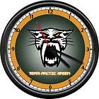   Cat Snowmobile Panther Orange Snow Racing Dealer Sign Wall Clock
