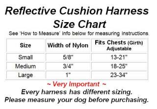   CUSHION HARNESS Dog Adjustable S M L Walking Sporty Nylon Safety New