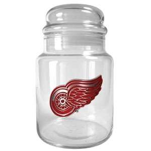  Detroit Red Wings NHL 31oz Glass Candy Jar Sports 