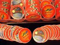 Set of 100 Sun Cruz Casino Cruise Line Ceramic Poker Chips with 3 