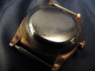 1943 Vintage Rolex Oyster Perpetual Bubbleback Rose Gold Plated Head 