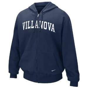  Nike Villanova Wildcats Navy Blue Classic Full Zip Hoody Sweatshirt 