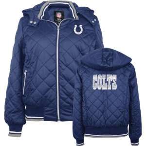  Indianapolis Colts  Womens  Diamond Quilted Full Zip 