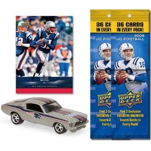 NFL 1967 Ford Mustang Fastback w/ Trading Card & 2 2008 Fat Packs New 