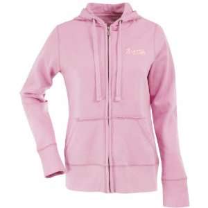  Atlanta Braves Womens Zip Front Hoody Sweatshirt (Pink 