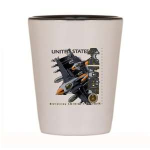  Shot Glass White and Black of United States Air Force 