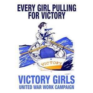   Vintage Art Every Girl Pulling for Victory   21697 2