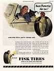 1945 AD Fisk tires mother boy and dog advertising