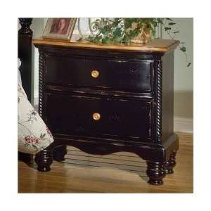  Hillsdale Wilshire Rubbed Black Nightstand