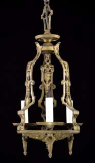 Antique Lantern Tudor Mission Arts Crafts English Chandelier Light Art 
