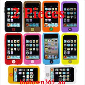2pcs x Soft Gel Silicone back Case Cover Skin Pouch For iPod Touch 4 