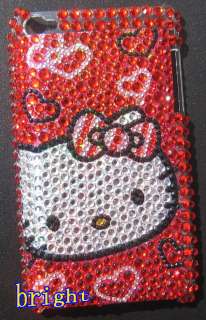 New Hello kitty Bling Case Cover For iPod Touch 4 4G #X  