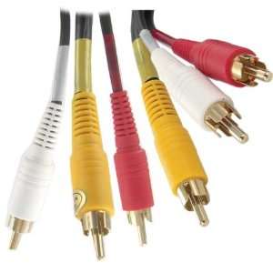  12ft 3 RCA to 3 RCA M/M Cable Gold Plated Electronics