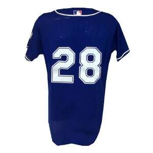  Dodgers #28 Game Used Batting Practice Jersey (Name 