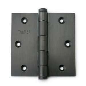  3 1/2 solid brass button tip door hinge in black bronze 